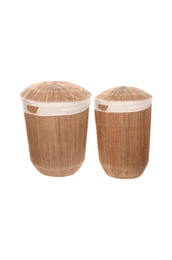 Möbler Kave Home Tvättkorg Estibalis, Set Om 2