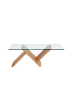 Möbler Kave Home Soffbord WALEA Ek/transparent Glas -Homeroom affär hom 1529774 01 Bs