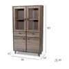 Möbler Homeroom Floor Glass Cabinet Malaga, Brown, 110x40x187 -Homeroom affär hom 1593403 01 Lo 01