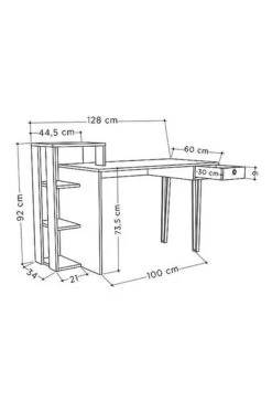 Möbler Hanah Home Skrivbord Loyd Brown -Homeroom affär hom 1645697 02 De 02