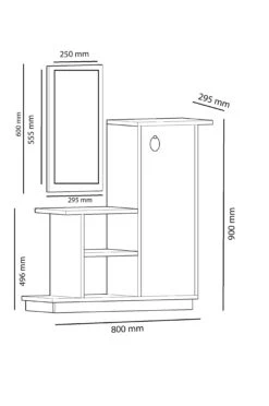 Möbler Hanah Home Hallförvaring Asia -Homeroom affär hom 1645998 01 De 03