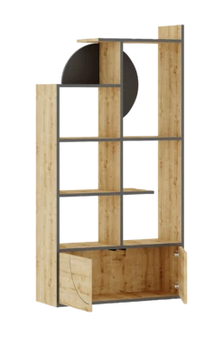 Möbler Hanah Home Bokhylla Half - Mörkgrå, Ek -Homeroom affär hom 1687388 01 Bs