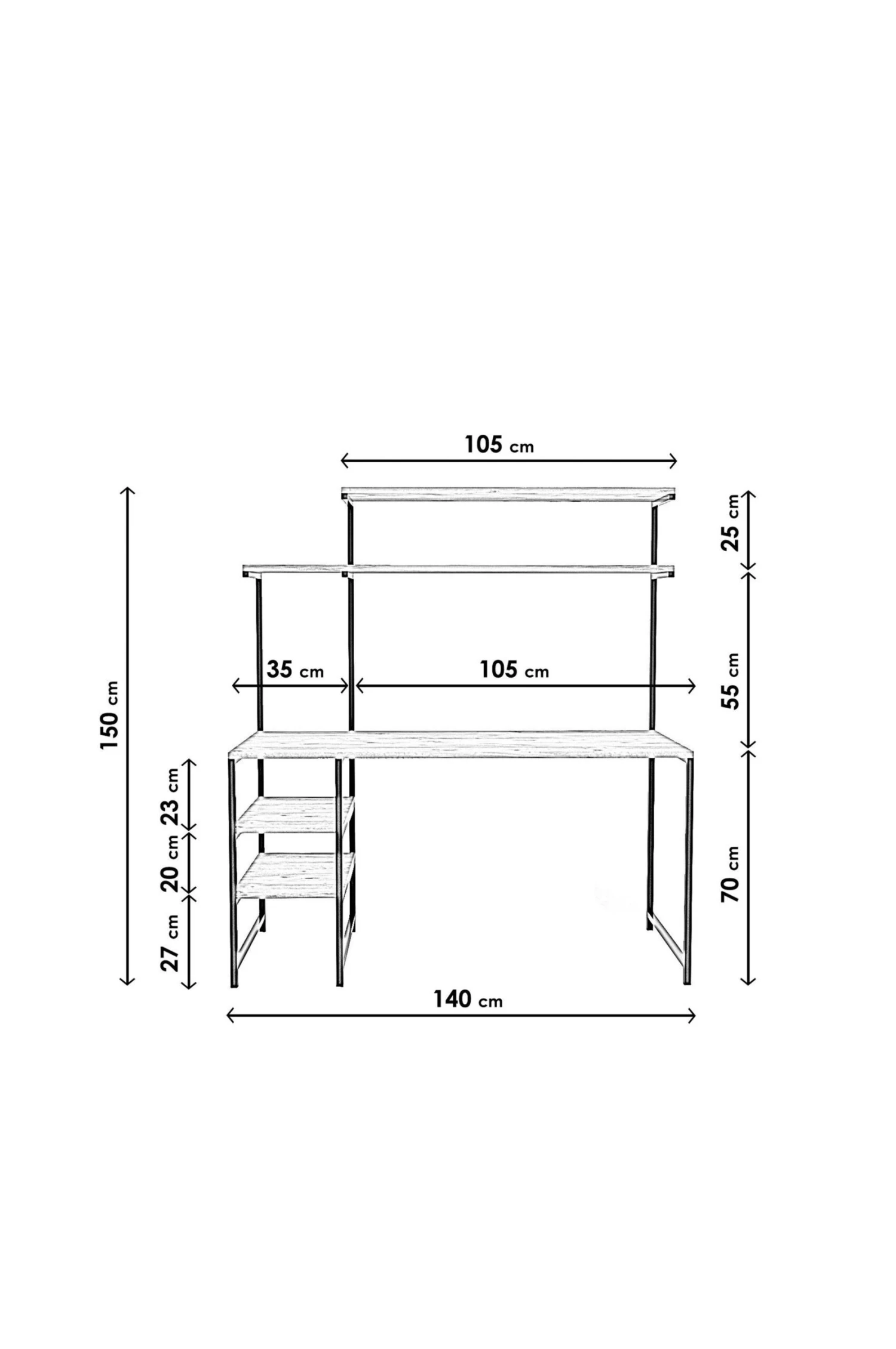 Möbler Hanah Home Skrivbord Brugge 3 Möbler Hanah Home Skrivbord Brugge