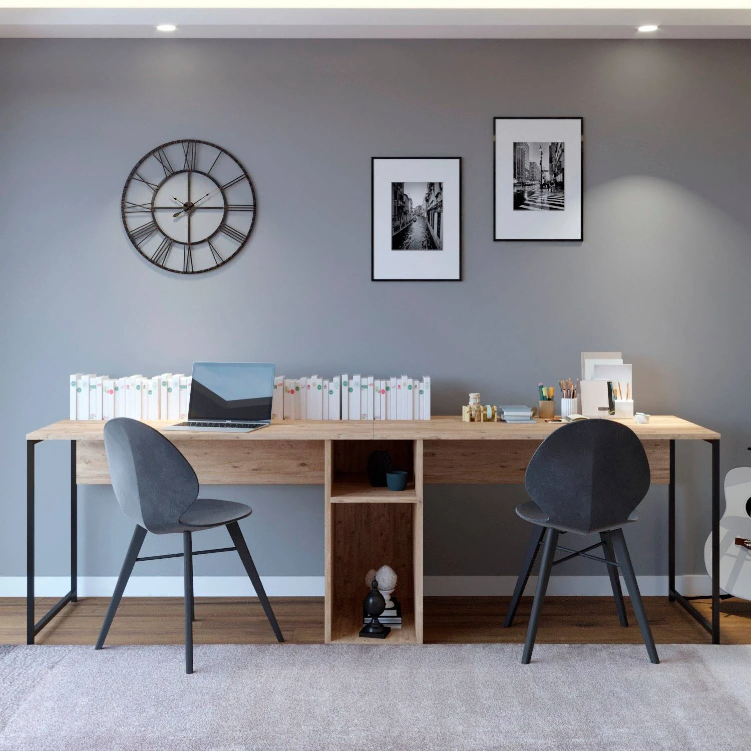 Möbler Hanah Home Skrivbord Double L196 2 Möbler Hanah Home Skrivbord Double L196